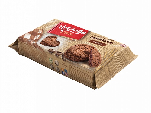 Short cookies “Americaner” with cocoa, compartmented insert